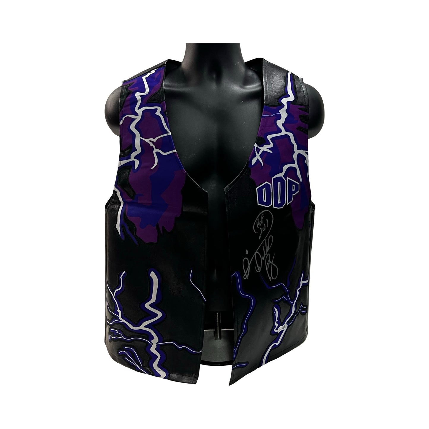 Diamond Dallas Page Autographed WWF/WCW Vest HOF 17" Inscription Beckett