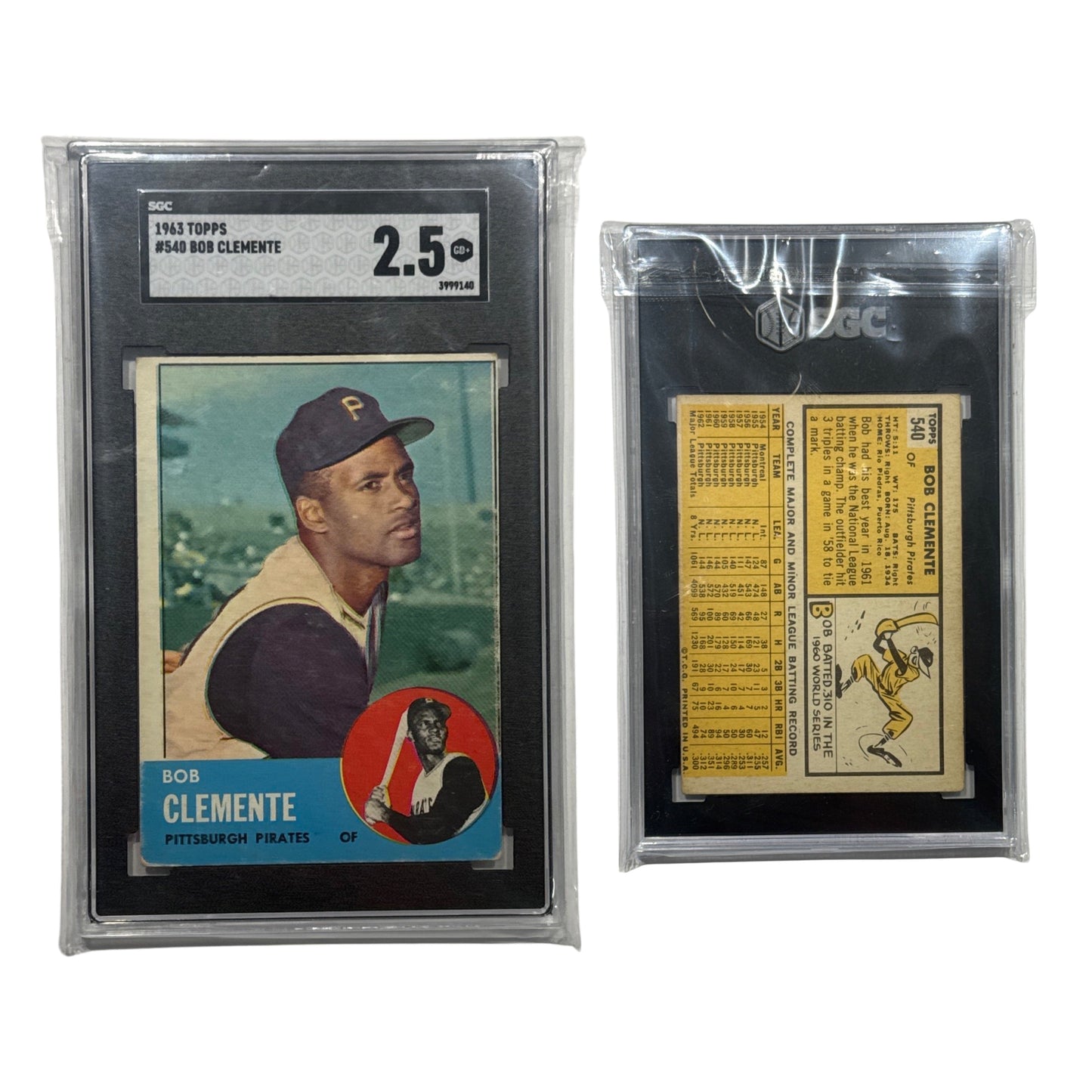 1963 Topps #540 Roberto Clemente SGC 2.5 GD+