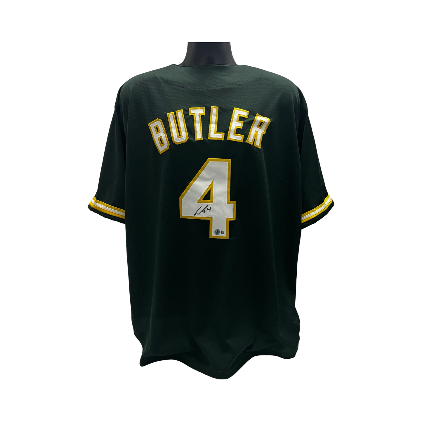 Lawrence Butler Autographed Athletics Green Jersey Beckett
