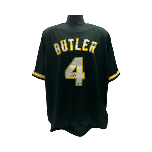 Lawrence Butler Autographed Athletics Green Jersey Beckett