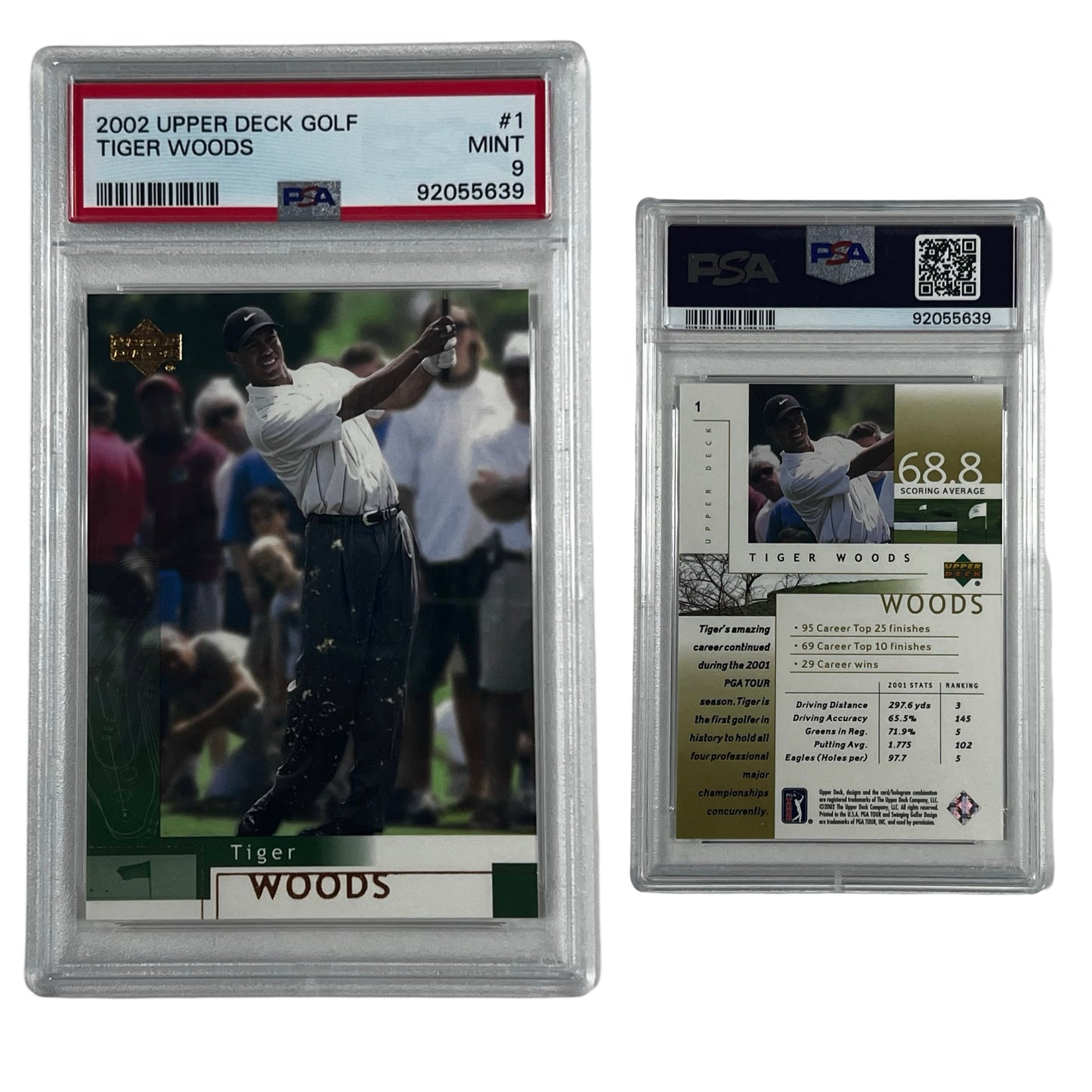 2002 Tiger Woods Upper Deck Golf #1 PSA MINT 9