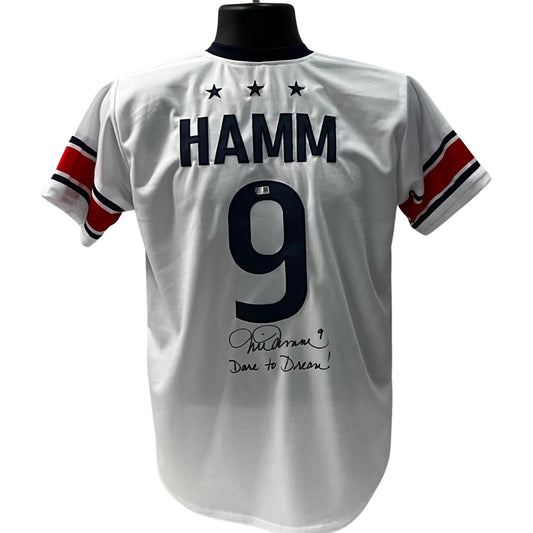 Mia Hamm Autographed Team USA Jersey "Dare To Dream" Inscription Steiner CX