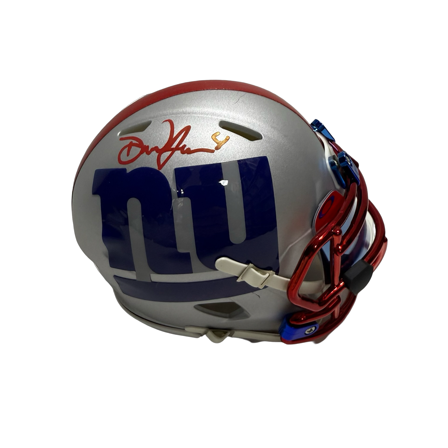 Daniel Jones Autographed New York Giants Amp Speed Mini Helmet JSA