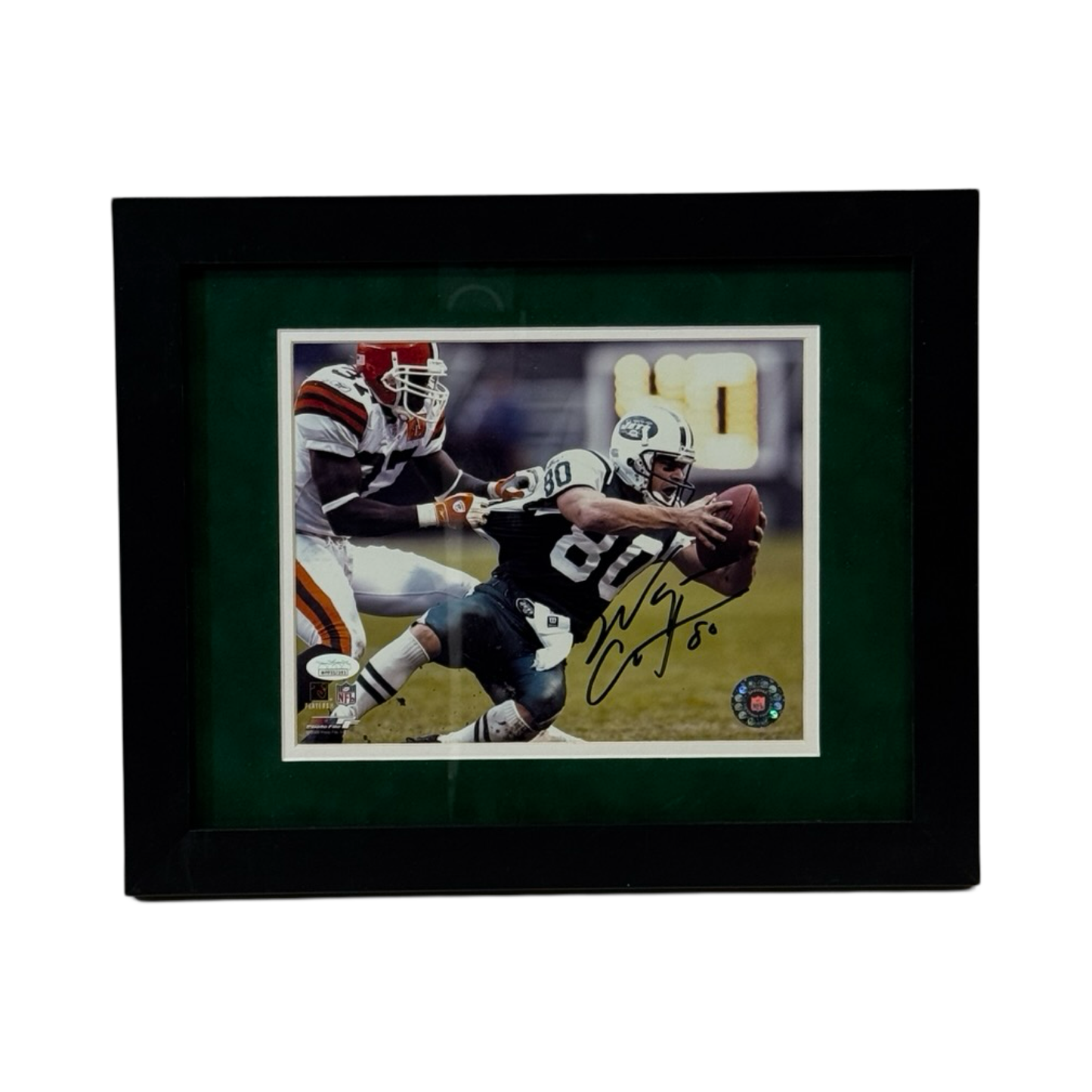 Wayne Chrebet Autographed New York Jets Drag Down Framed 8x10 JSA