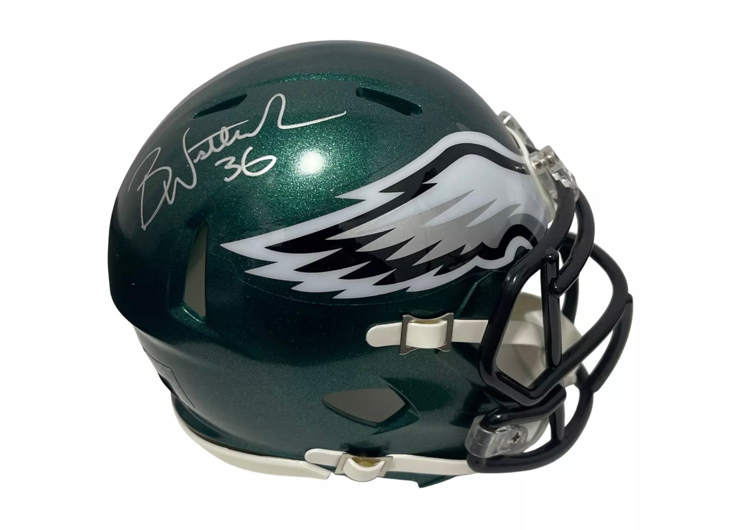 Brian Westbrook Autographed Philadelphia Eagles Speed Mini Helmet Beckett
