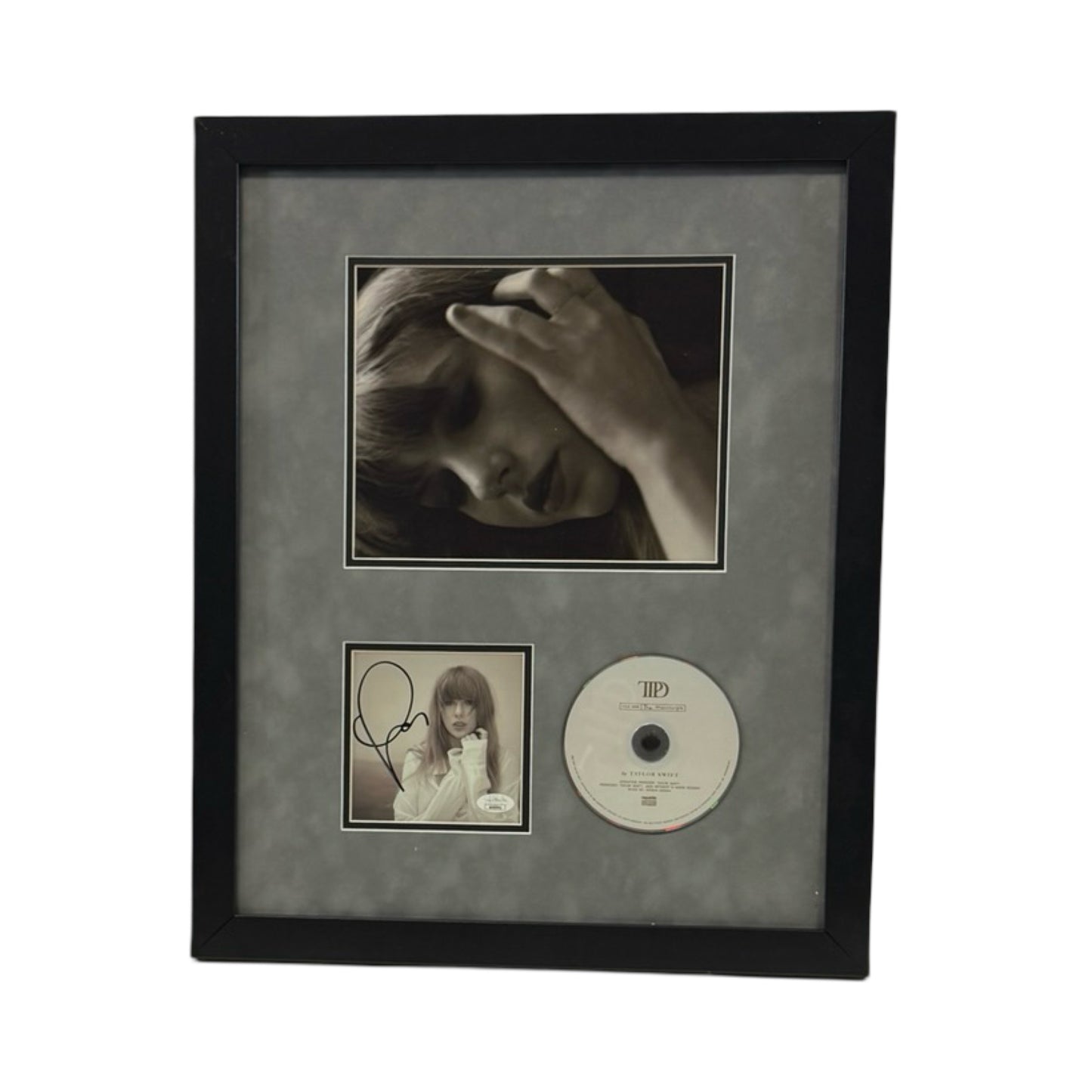 Taylor Swift Autographed Cut & Framed CD 11x14 Frame Side View JSA