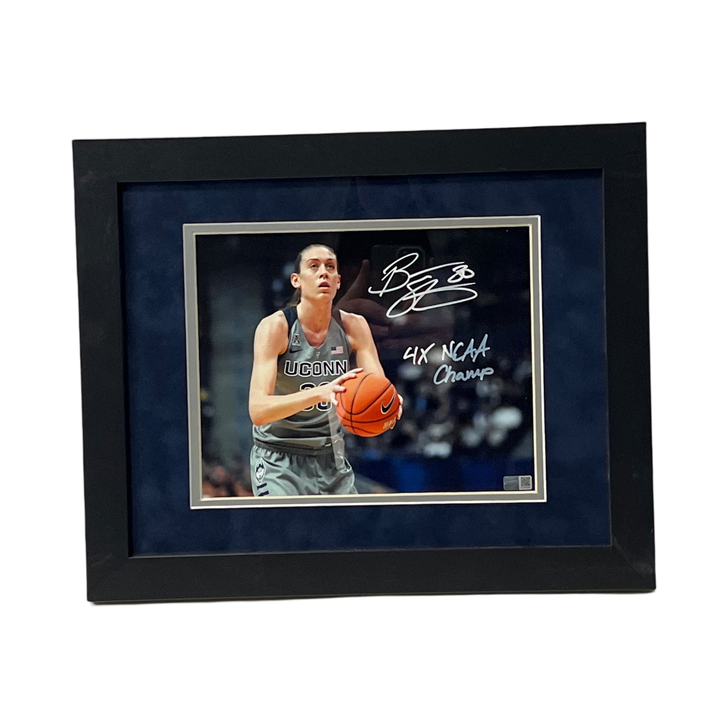 Breanna Stewart Autographed Uconn Huskies Basketball Framed 8x10 "4x NCAA Champ" Inscription Steiner CX