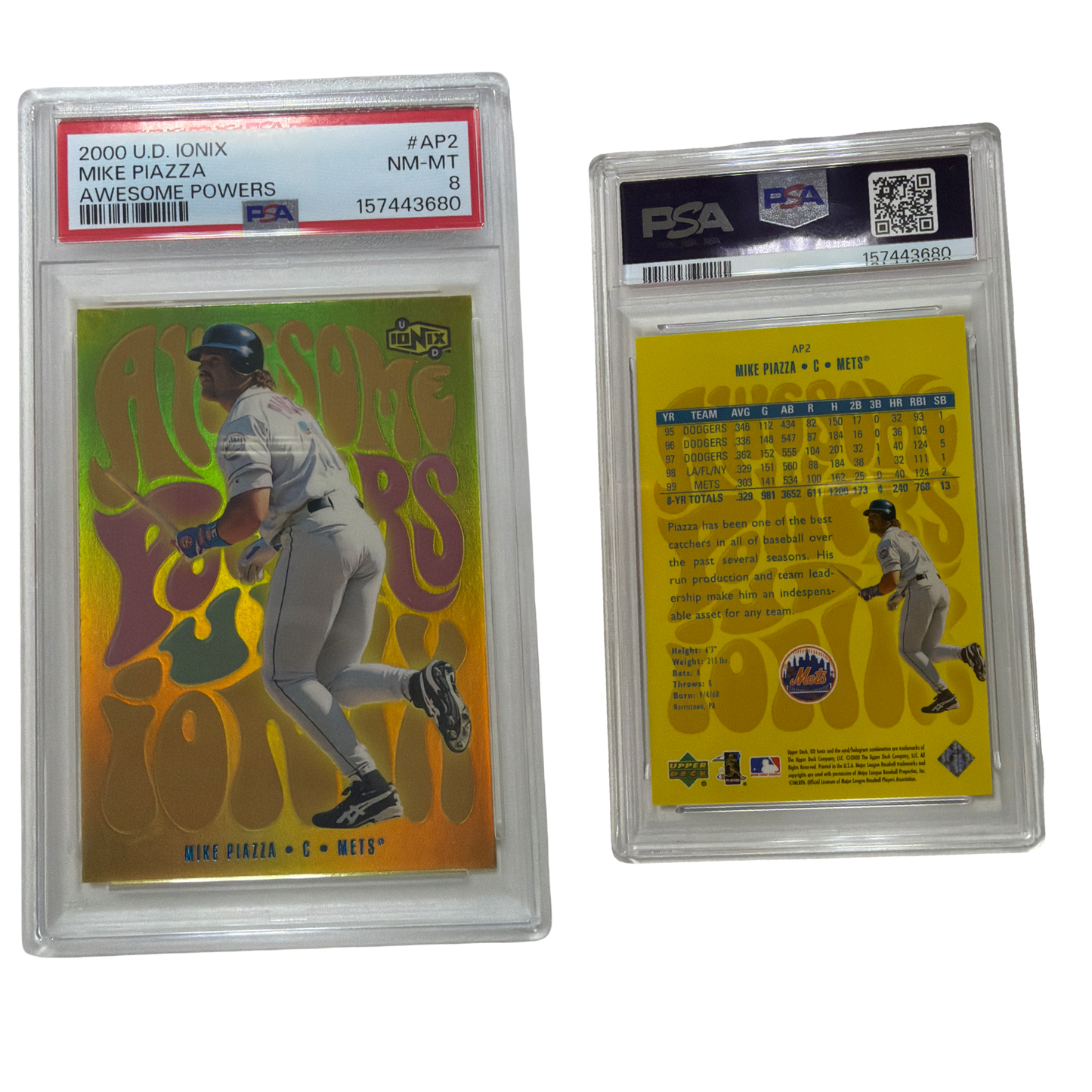 2000 Upper Deck Awesome Powers Mike Piazza PSA 8!