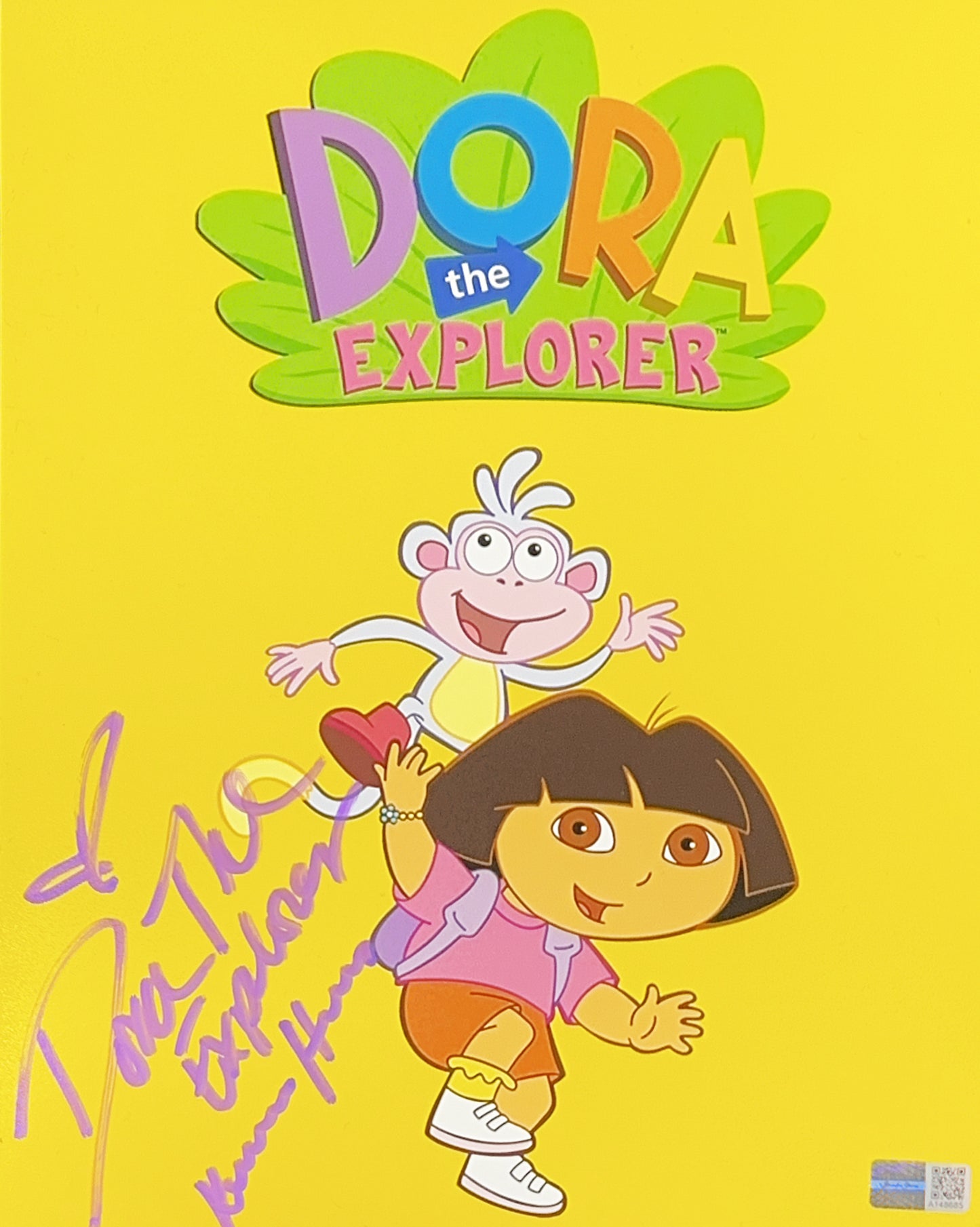 Kathleen Herles Autographed Dora The Explorer With Boots 8x10 Steiner CX