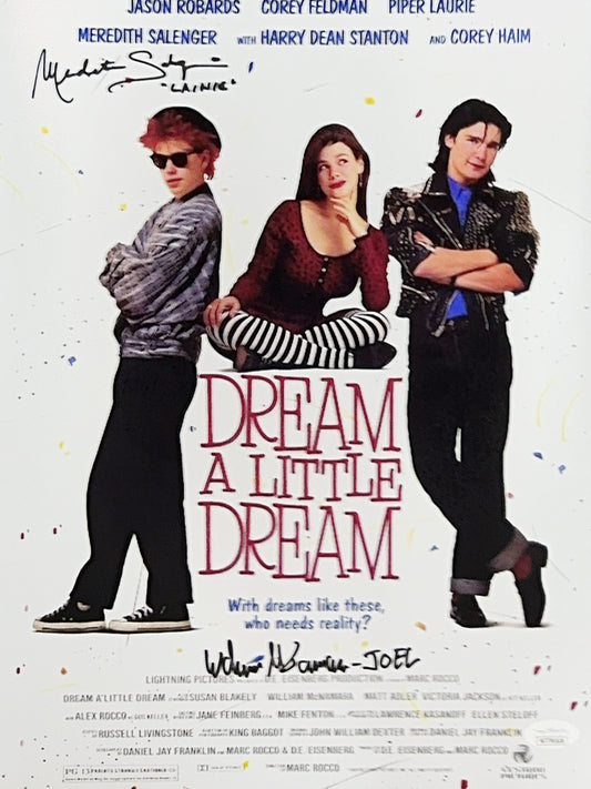 Cast Autographed Dream A Little Dream 11x14 DVD Cover JSA COA