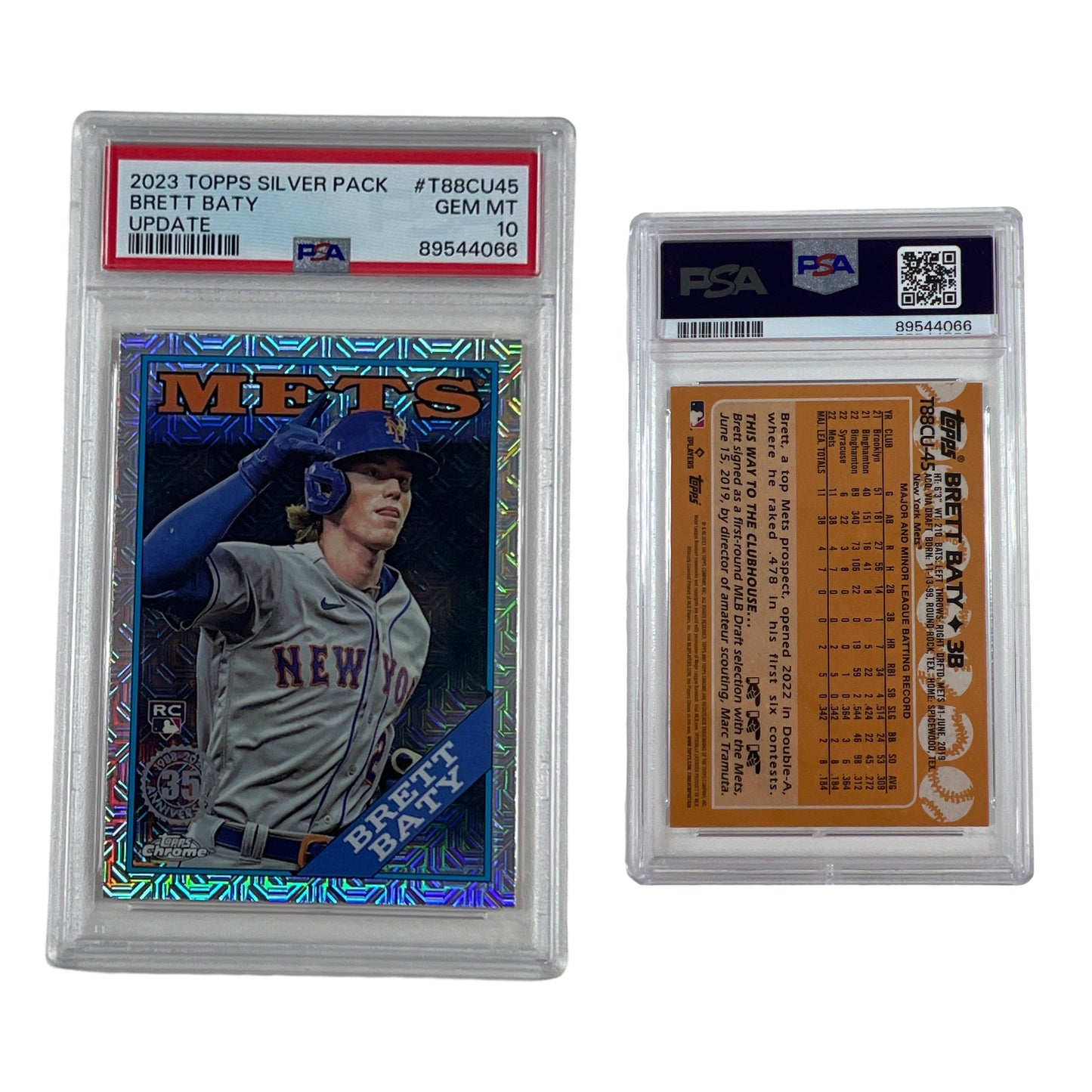 2023 Topps Silver Pack Brett Baty Update #T88CU45 PSA GEM MT 10