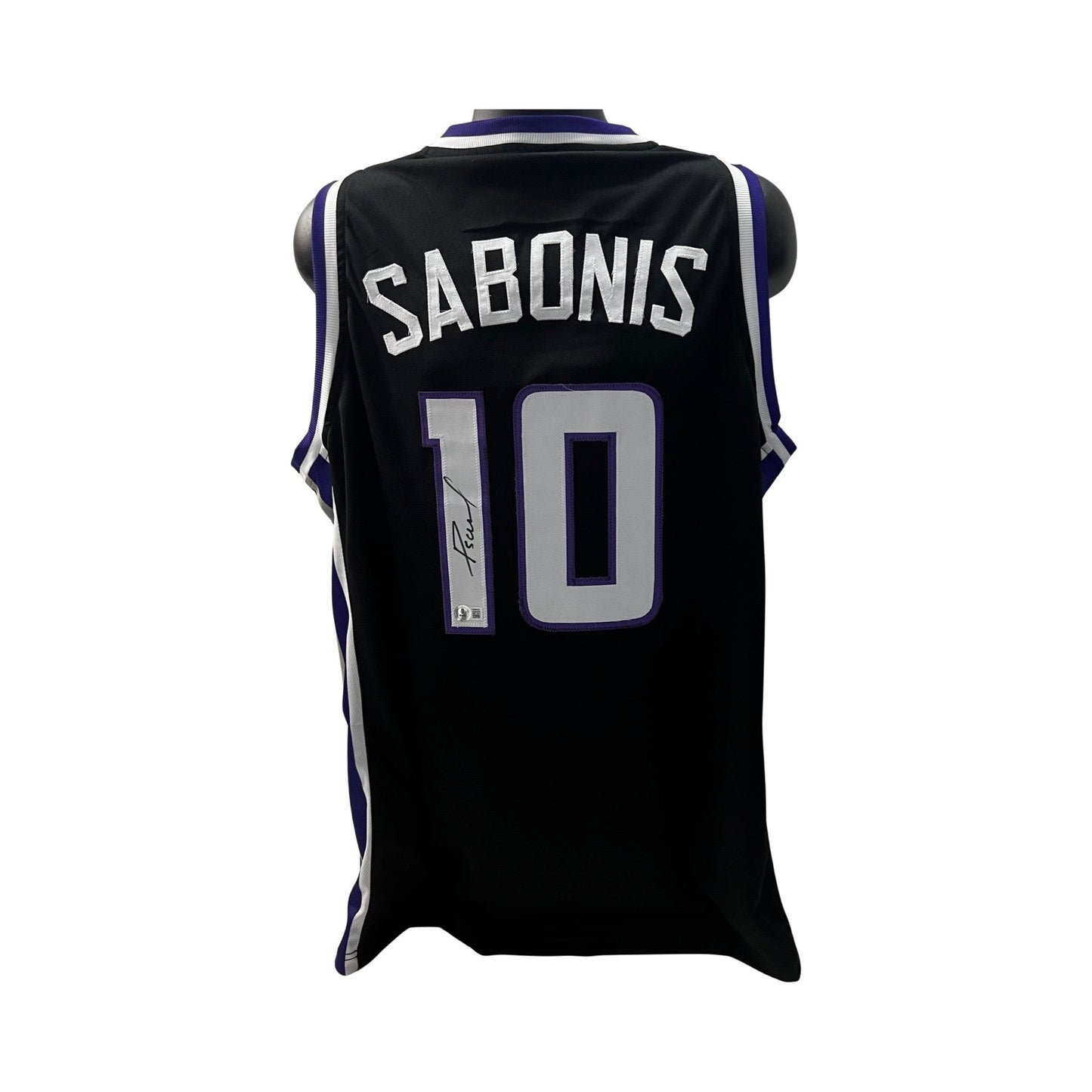 Domantas Sabonis Autographed Sacramento Kings Black Jersey Beckett
