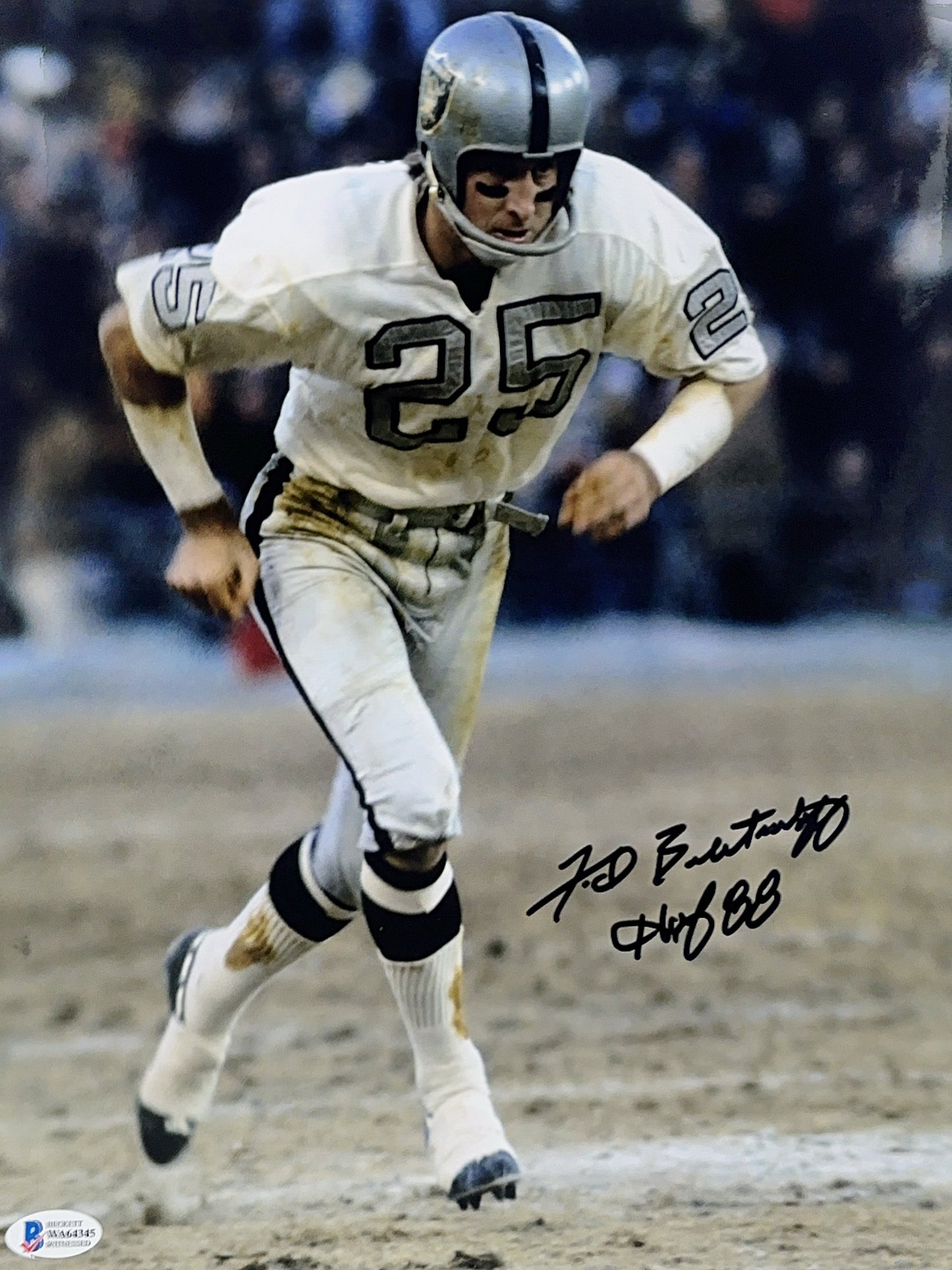 Fred Biletnikoff Autographed Oakland Raiders "HOF 88" Inscribed 11x14 Photo Beckett