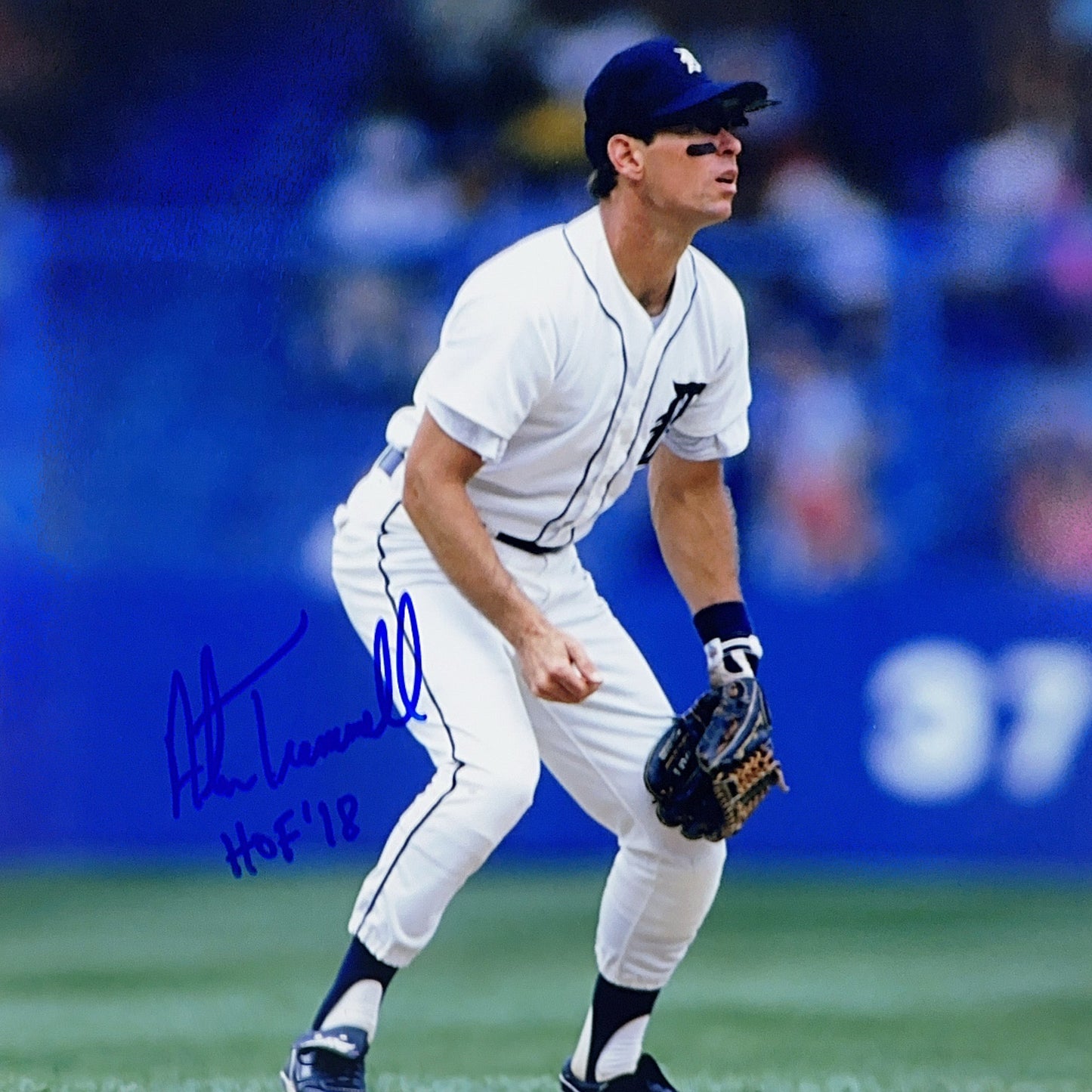 Allan Trammell Autographed Detroit Tigers "HOF 18"Vertical Stance 11x14 JSA