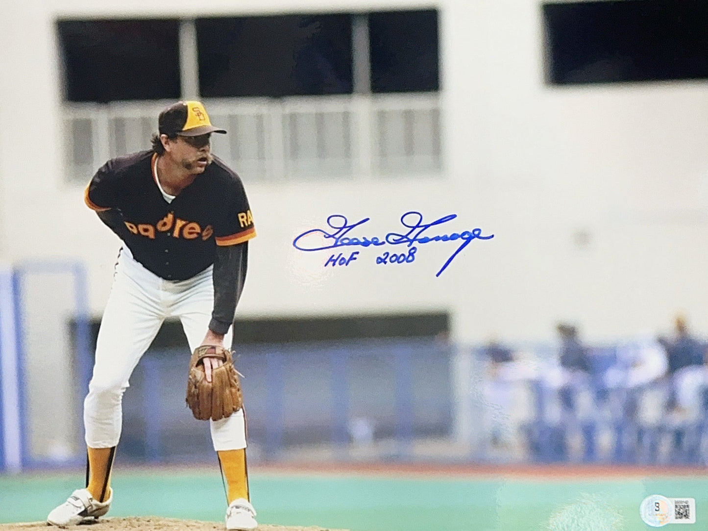 Goose Gossage Autographed San Diego Padres "HOF 2008" Inscribed On Mound Stare Horizontal 11x14 Beckett