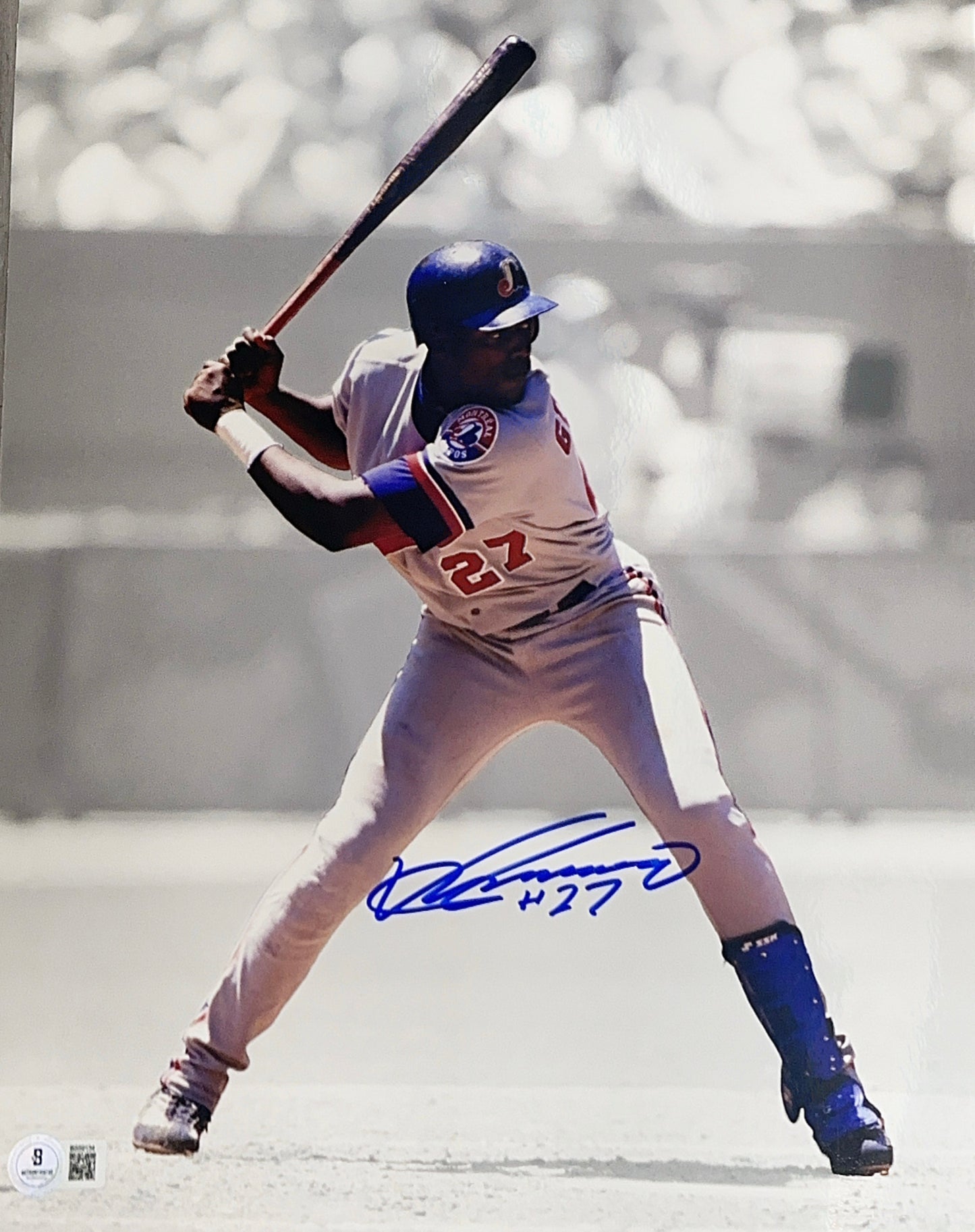 Vladimir Guerrero Sr. Autographed Montreal Expos Spotlight 11x14 Photo Beckett