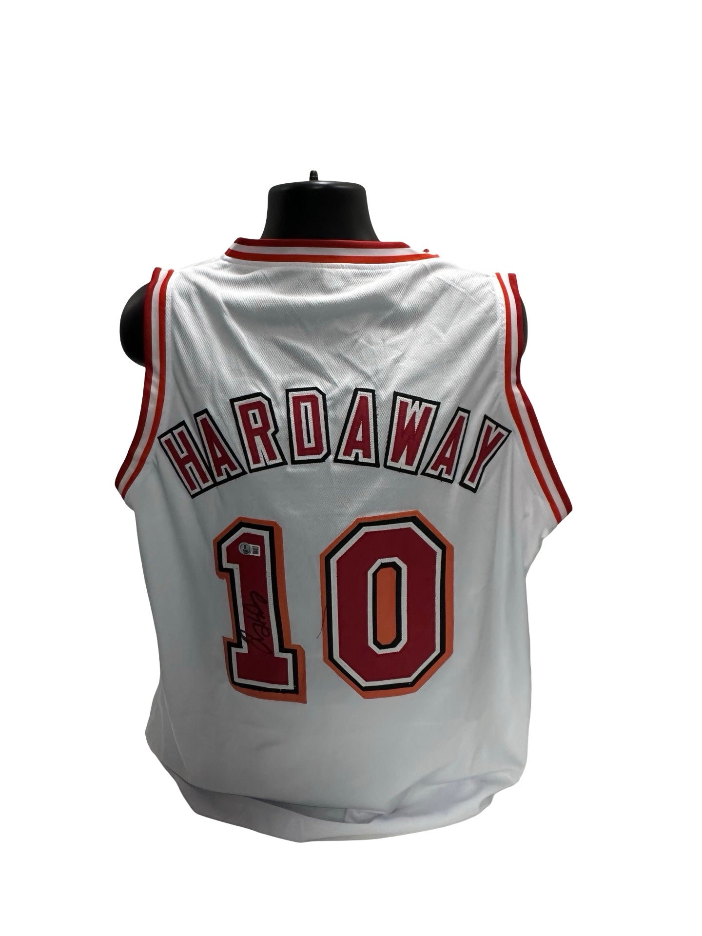 Tim Hardaway Sr Autographed Miami Heat White Jersey Beckett BAS