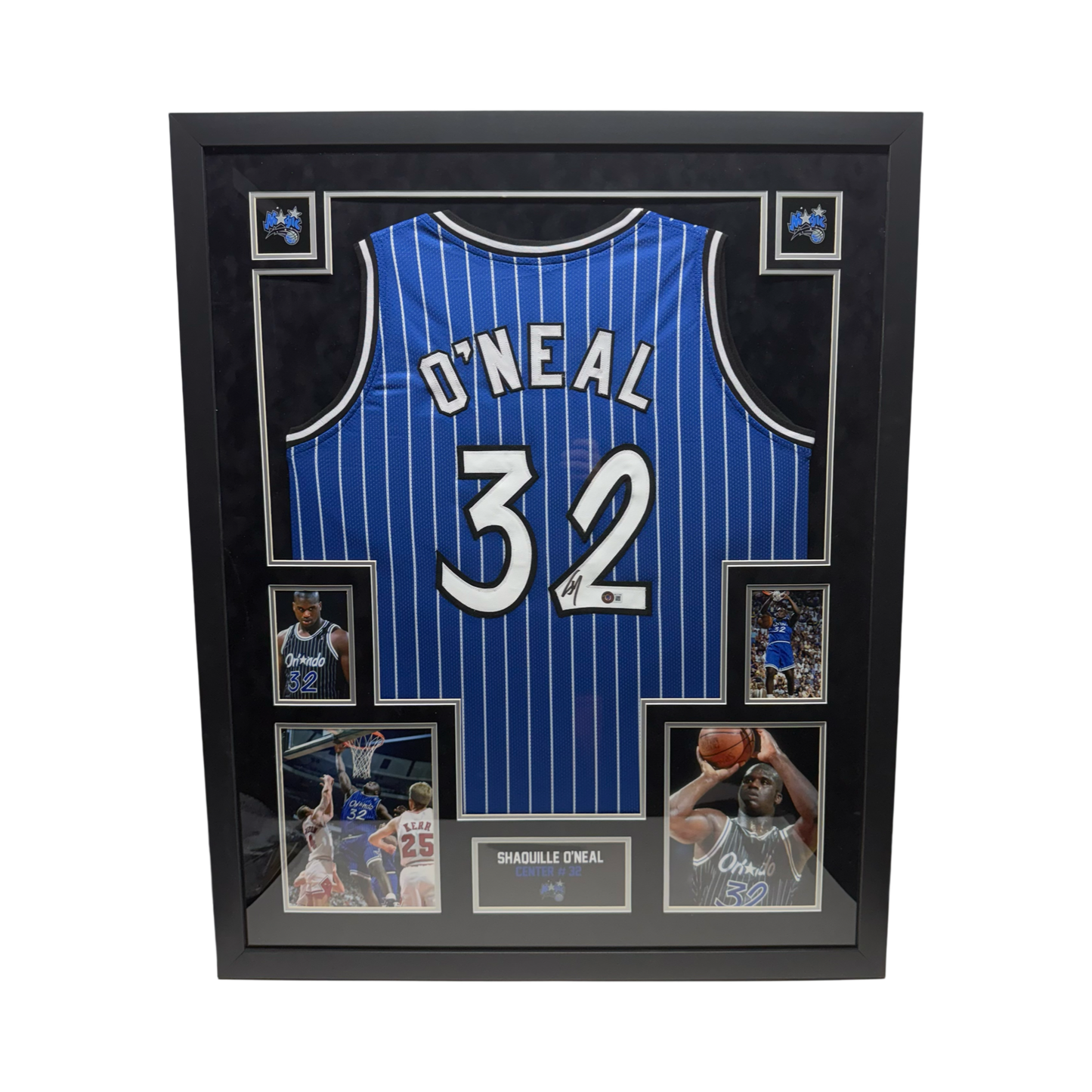 Shaquille O’Neal Autographed Orlando Magic Framed Jersey Beckett
