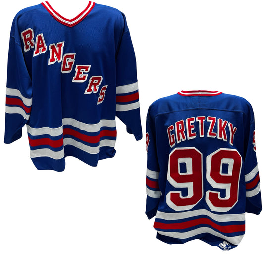 Wayne Gretzky Unsigned New York Rangers Blue Authentic Starter Jersey - Size Large