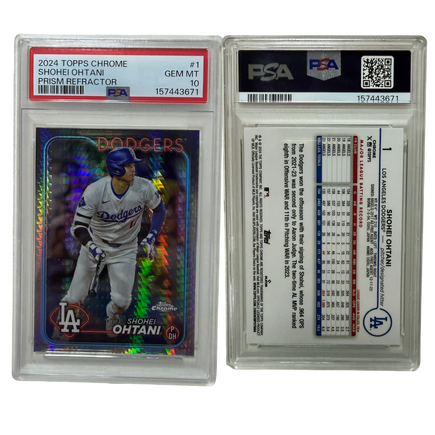 2024 Topps Chrome Prism Shohei Ohtani PSA 10!