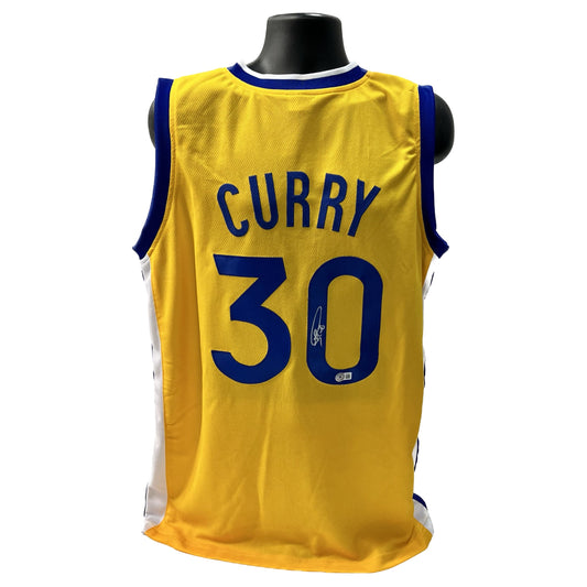 Steph Curry Autographed Golden State Warriors Jersey Beckett