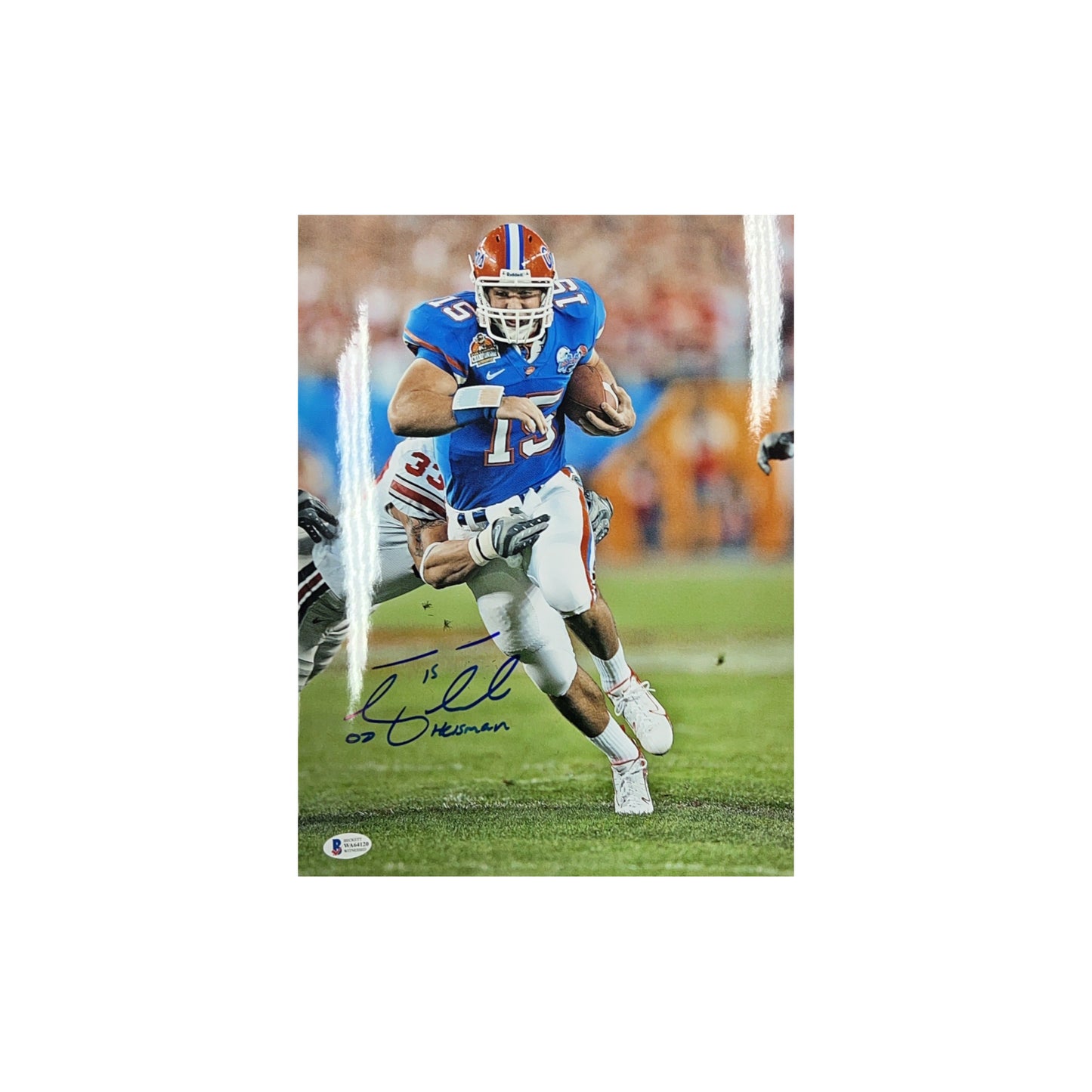 Tim Tebow Autographed Florida Gators 11x14 "Heisman" Inscription Beckett