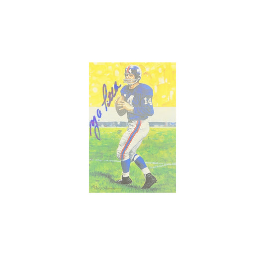 Y.A. Tittle Autographed New York Giants 4x6 Hall Of Fame Limited Edition Card PSA