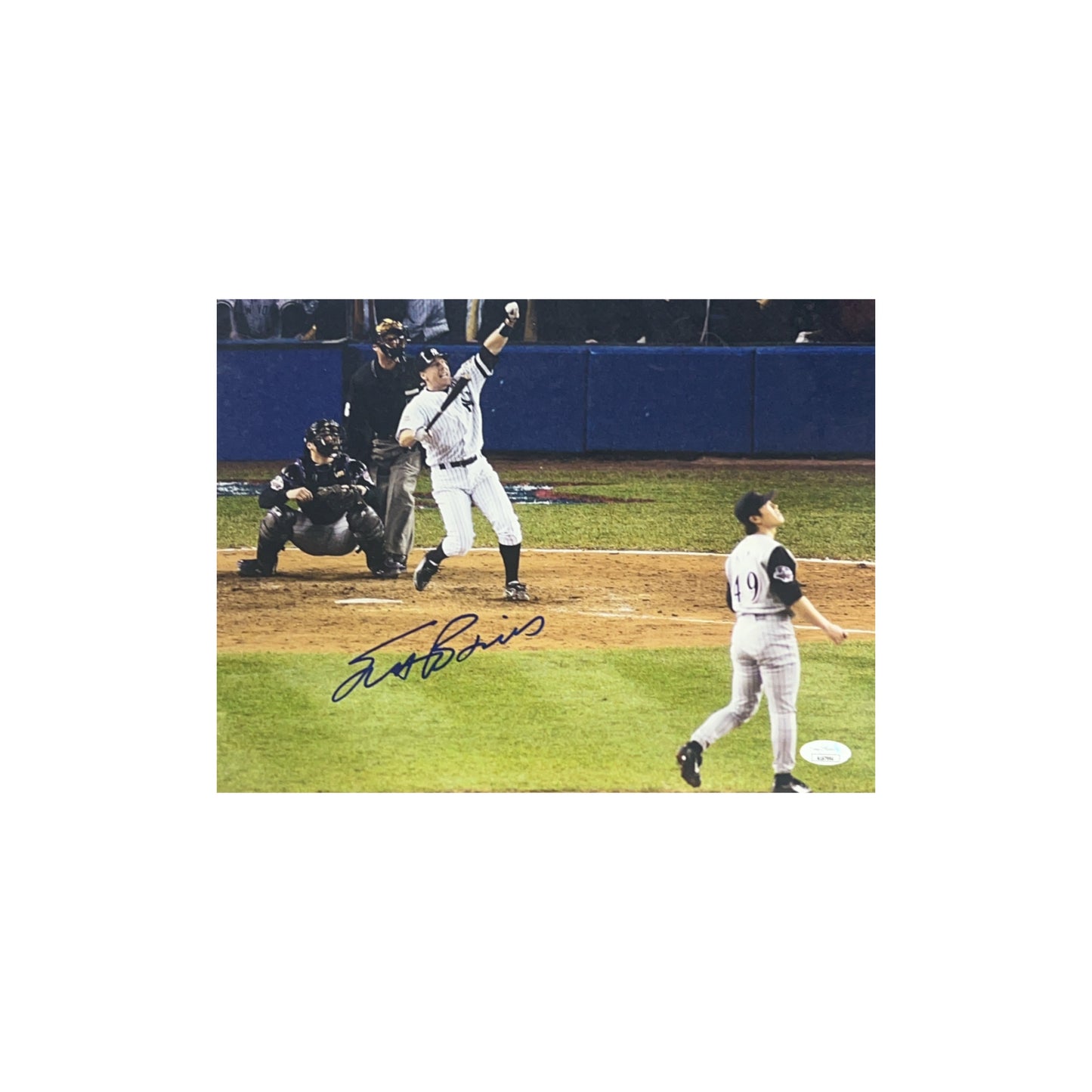 Scott Brosius Autographed New York Yankees World Series Walk Off 11x14 JSA