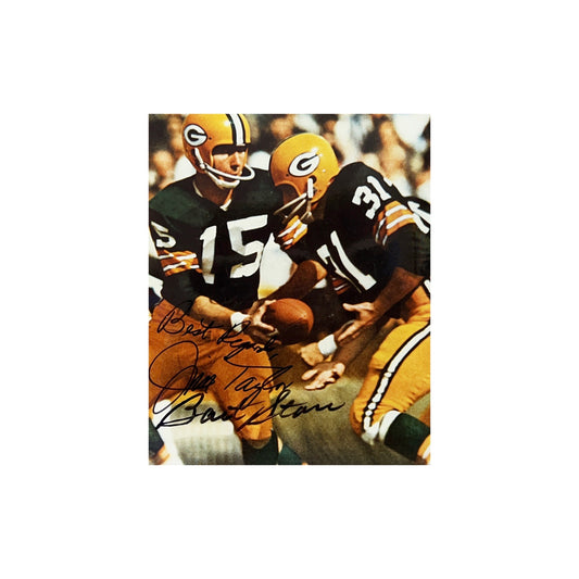 Bart Starr & Jim Taylor Autographed Green Bay Packers 8x10 JSA