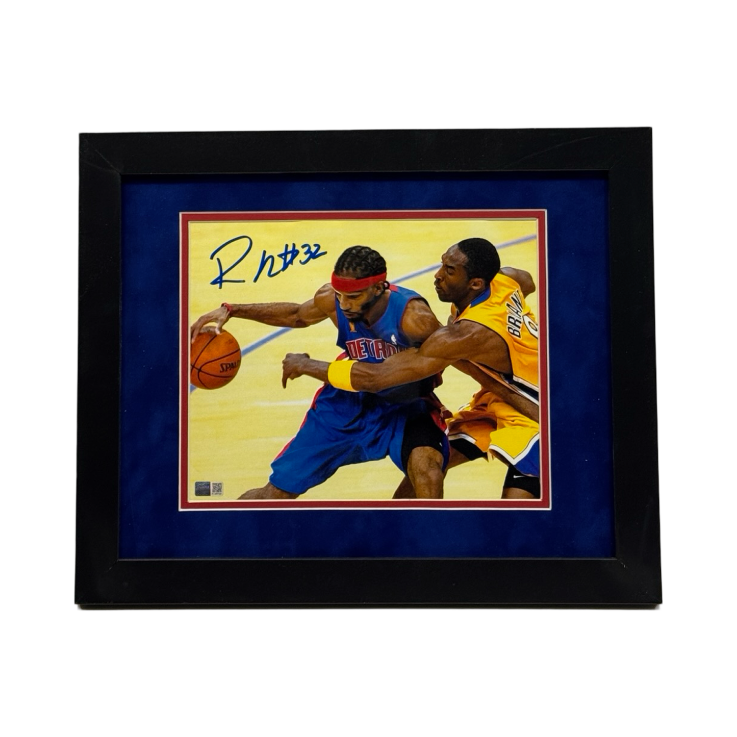 Rip Hamilton Autographed Washington Wizards W Kobe Framed 8x10 Steiner CX
