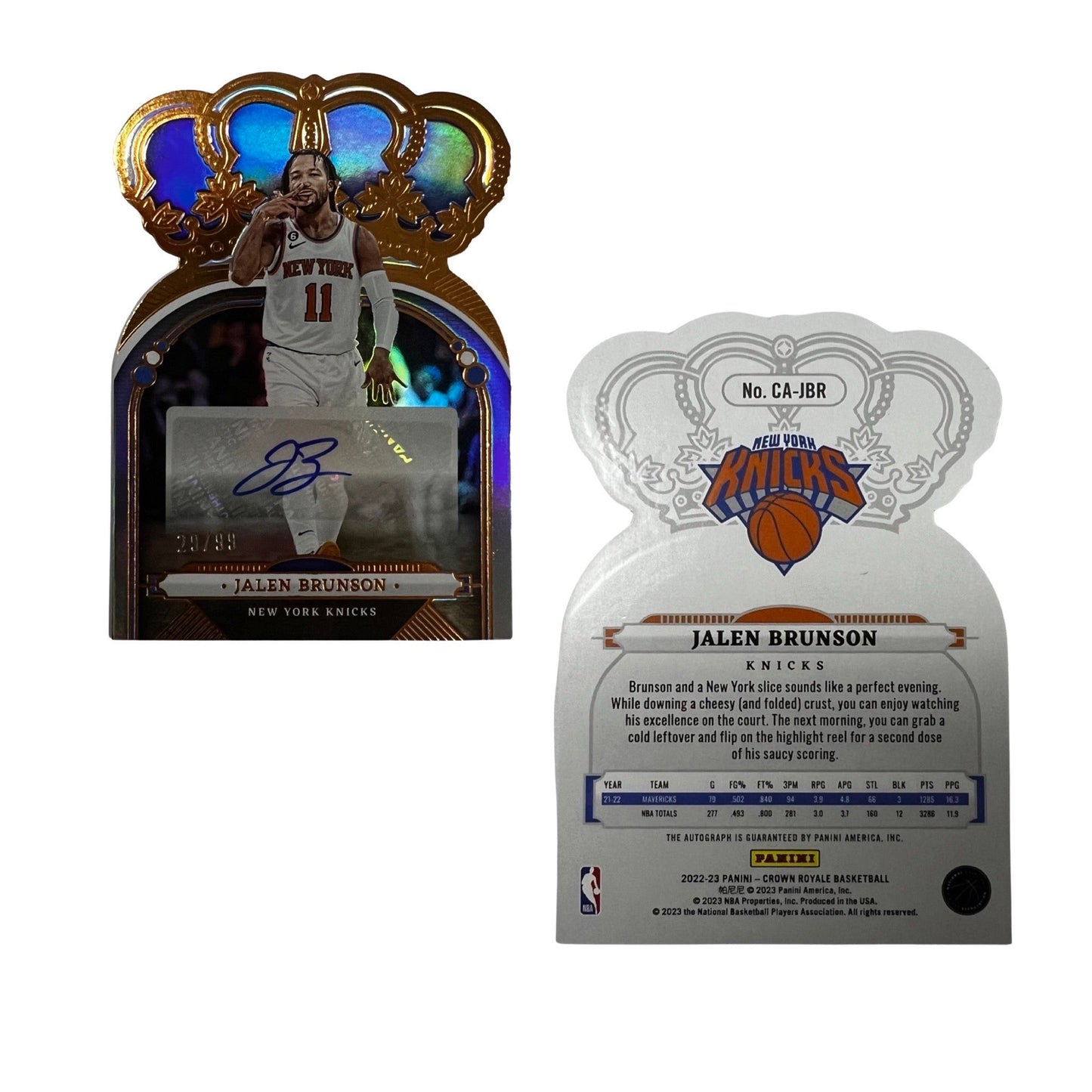 2022-23 Panini Crown Royale Auto /99 Jalen Brunson