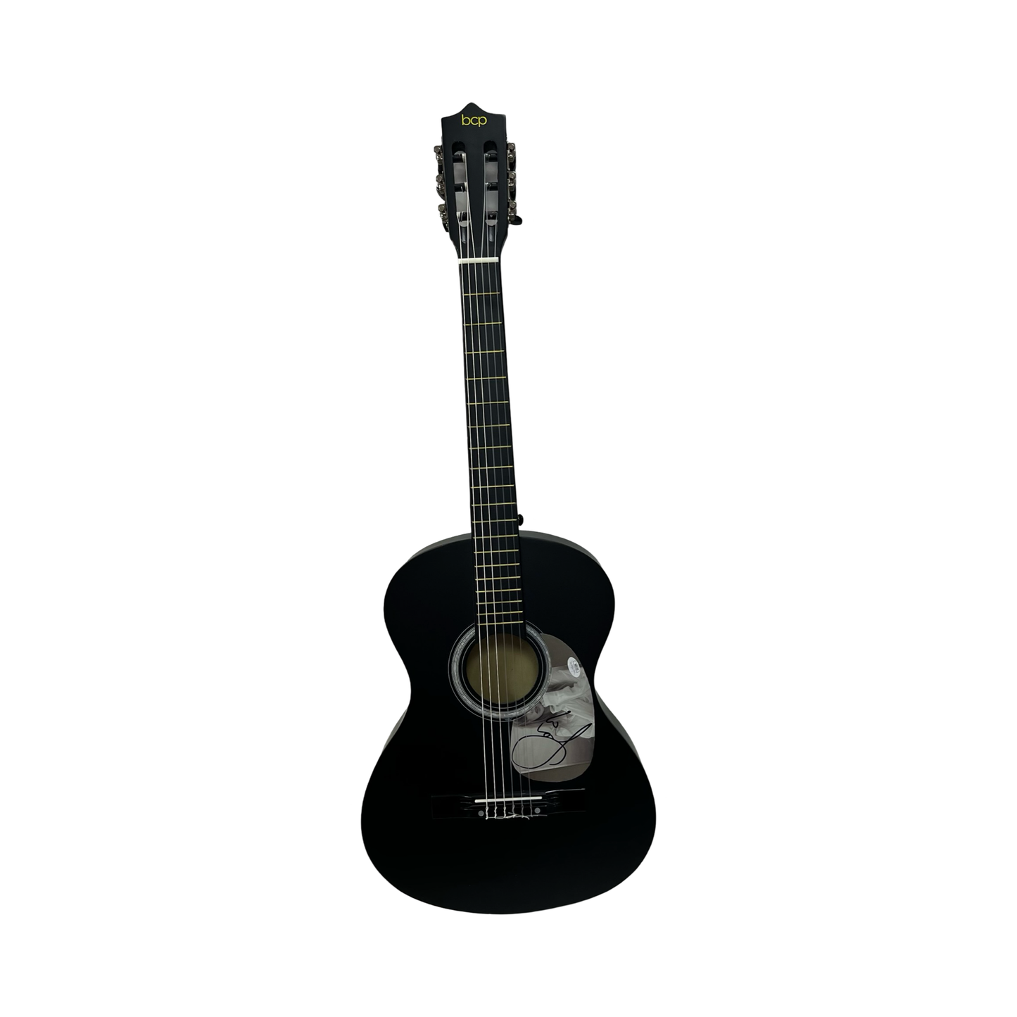 Taylor Swift Autographed Black Guitar With Heart Drawn Inscription JSA