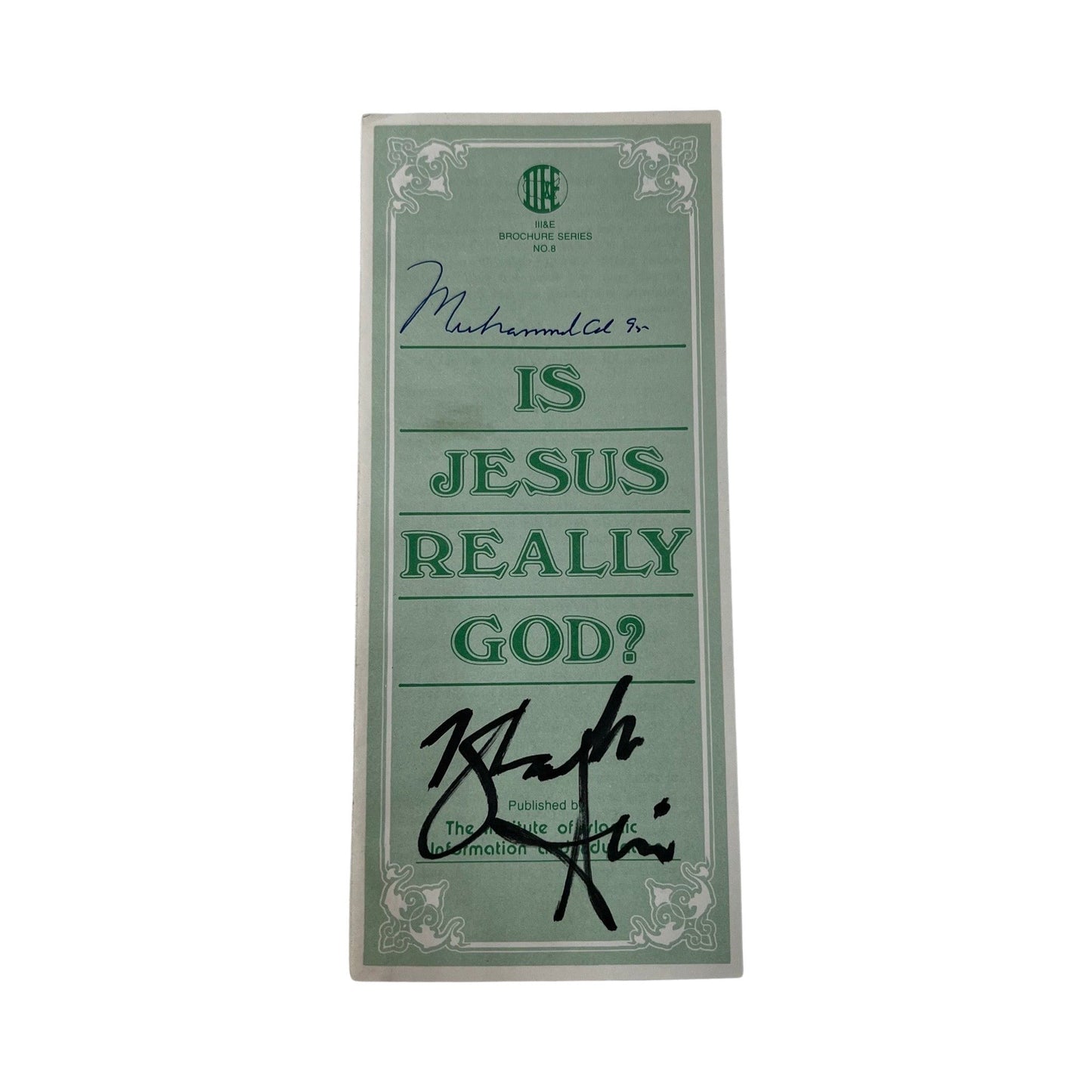 Muhammad Ali Autographed 4x8 Jesus Bruchure PSA