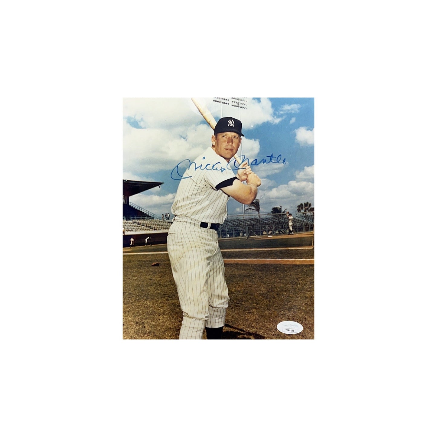Mickey Mantle Autographed New York Yankees Spring Training 8x10 JSA