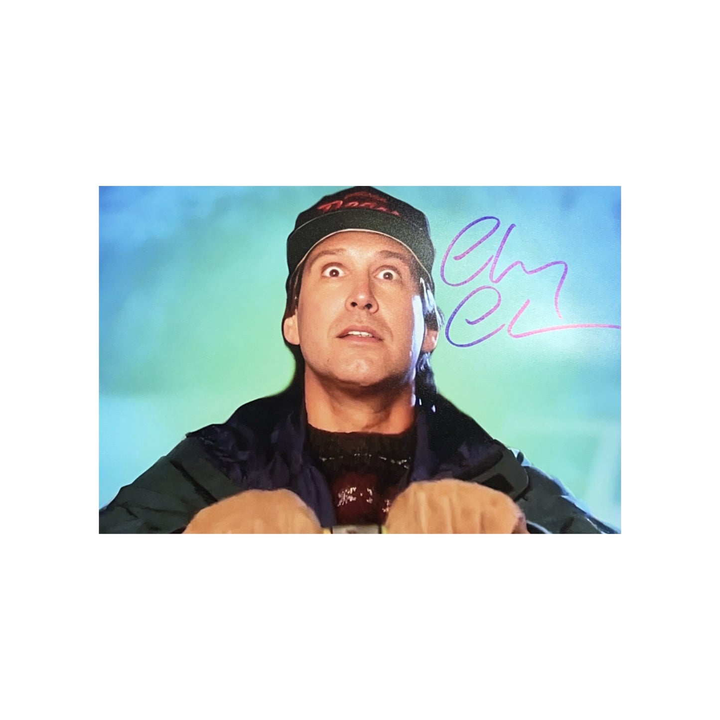 Chevy Chase Autographed National Lampoon’s Christmas Vacation Holding Lights 11x14 Beckett