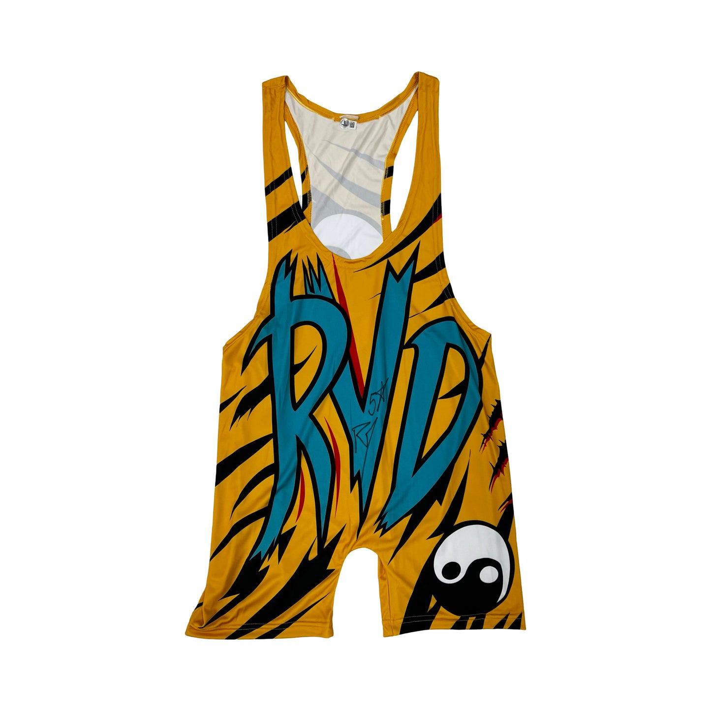 Rob Van Dam Autographed WWE ECW Yellow Singlet "5 Star" Inscription Beckett