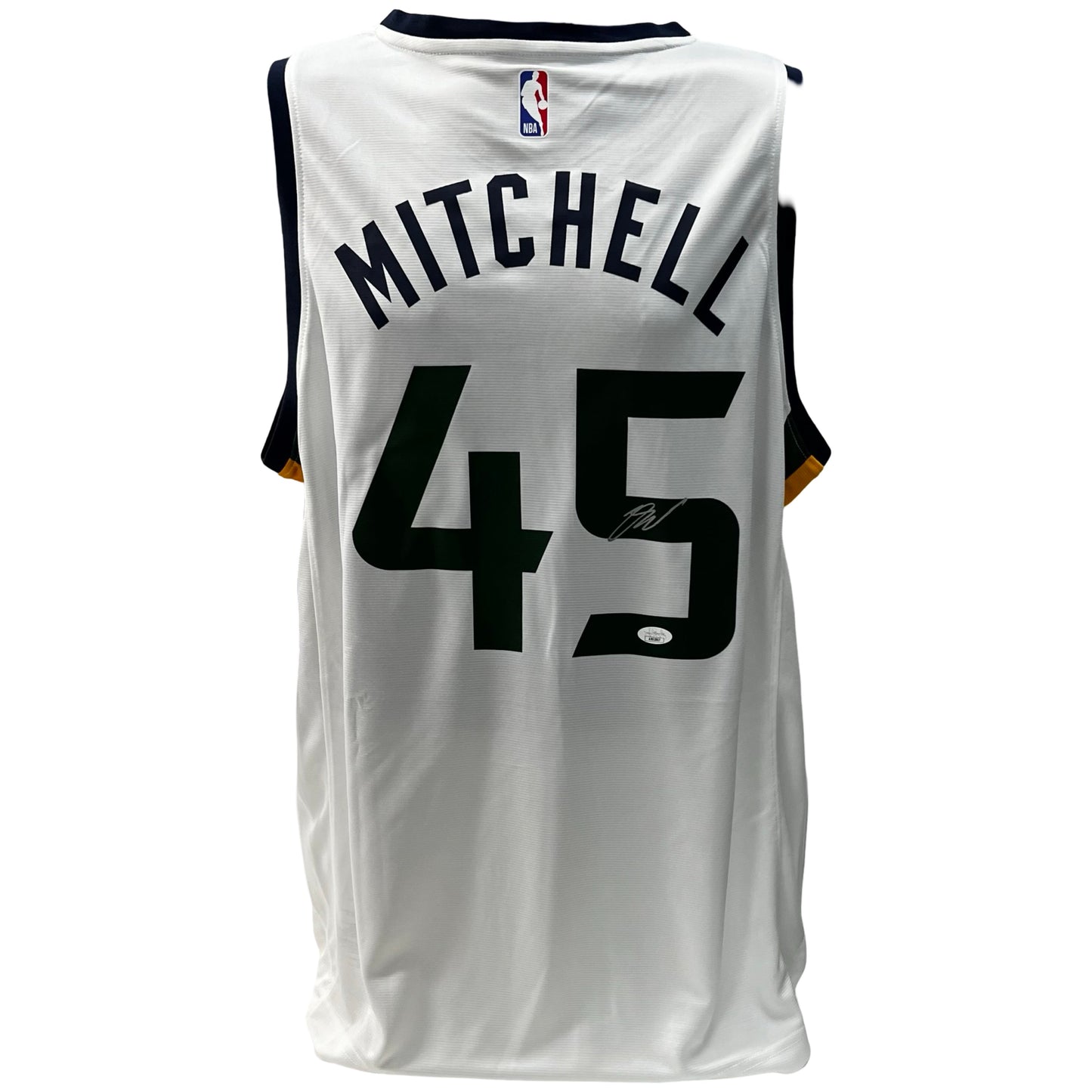 Donovan Mitchell Autographed Utah Jazz White Fanatics Jersey Beckett & JSA