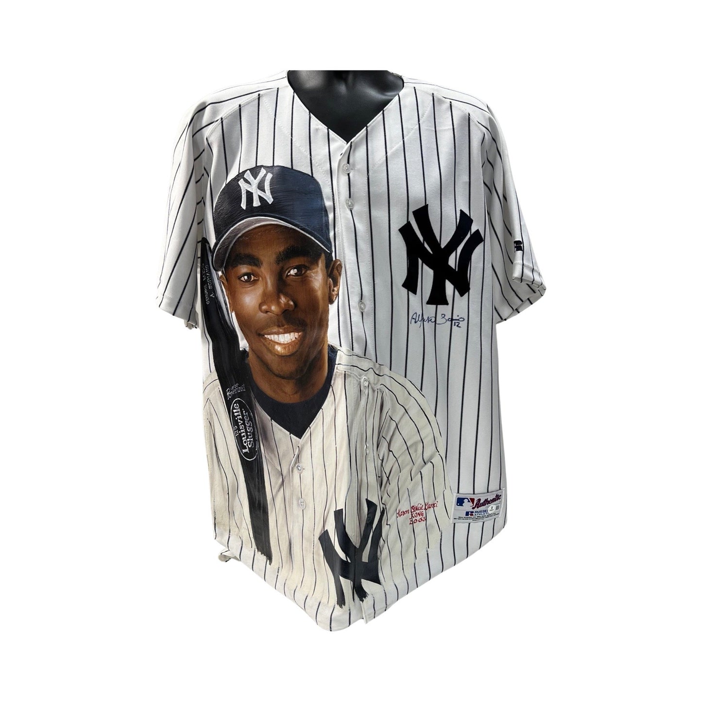Alfonso Soriano Autographed New York Yankees Russell Authentic Art Jersey Beckett