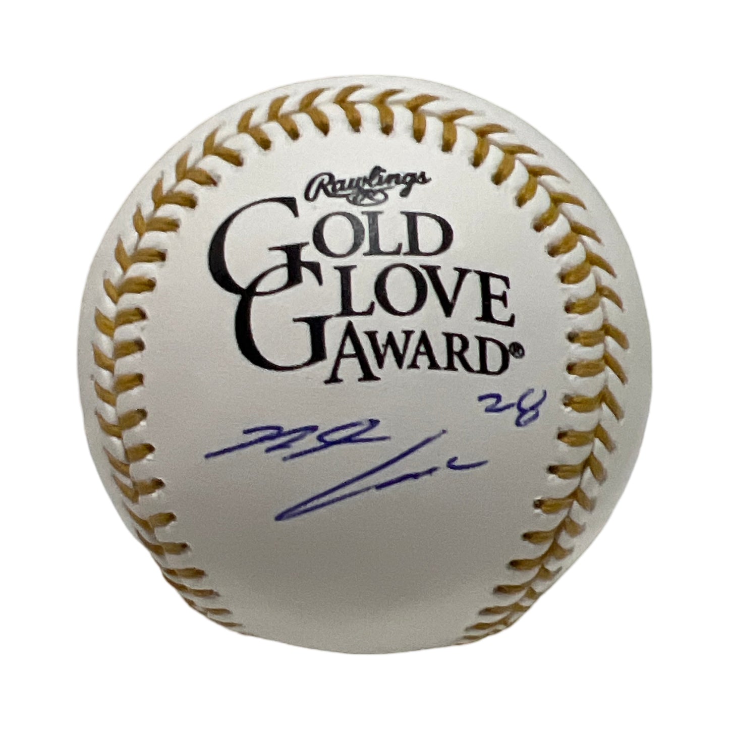 Nolan Arenado Autographed Gold Glove Logo Ball JSA