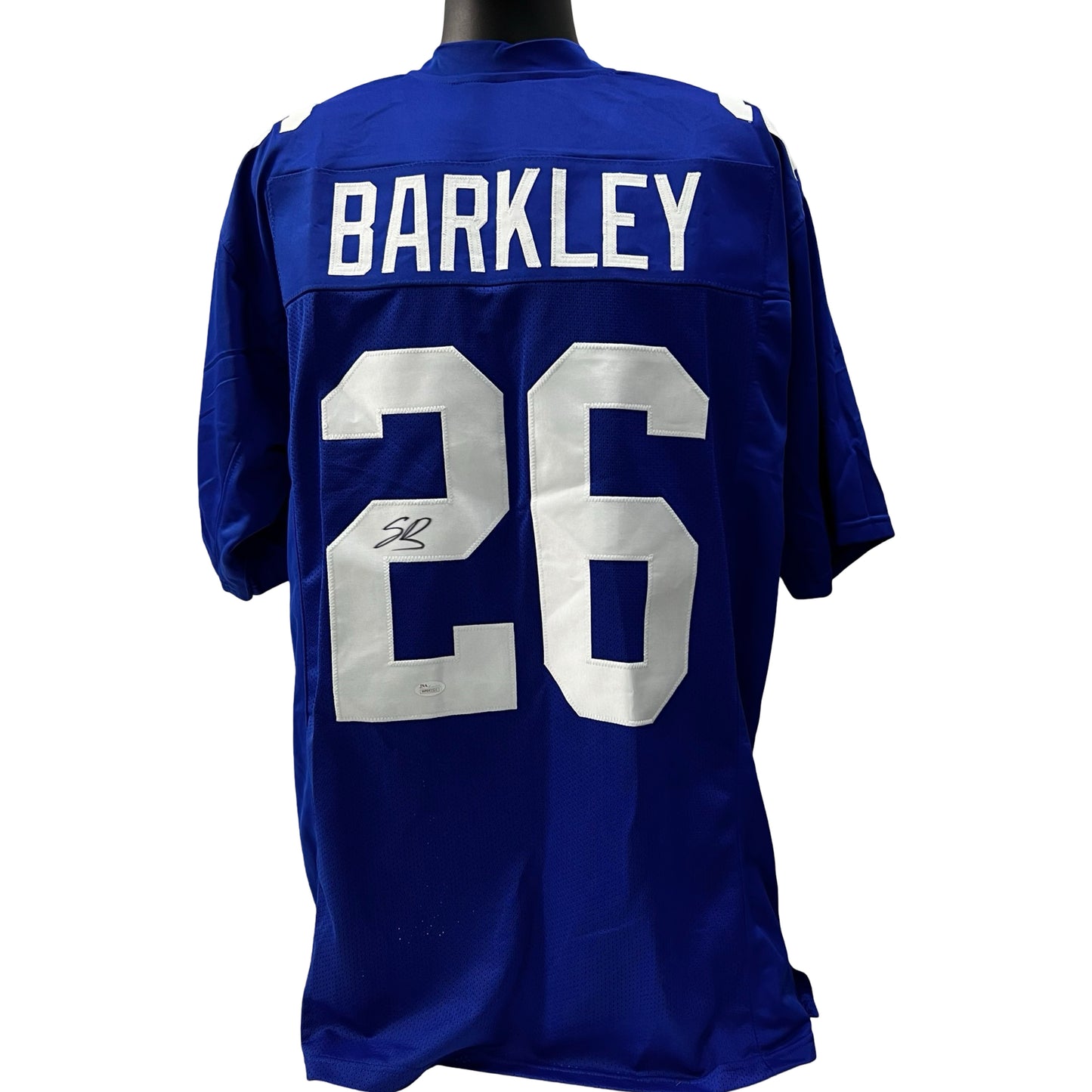 Saquon Barkley Autographed New York Giants Blue Jersey JSA