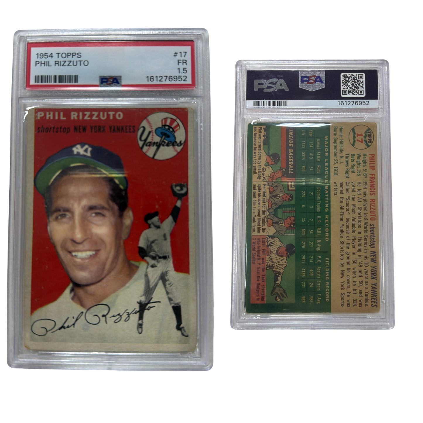 1954 Topps Phil Rizzuto PSA 1.5!