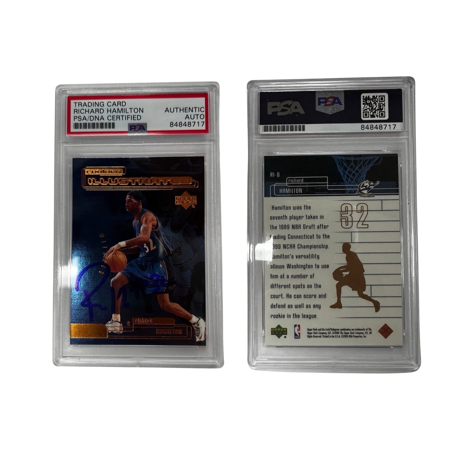 1999-00 Upper Deck #RI-6 Richard Hamilton PSA Auto Authentic