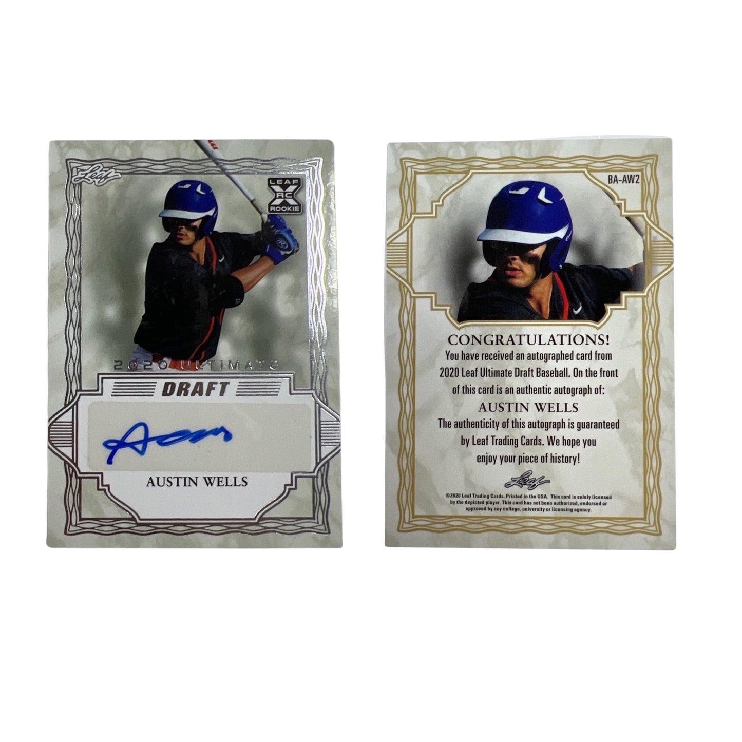 2020 Leaf Ultimate Draft #BA-AW2 Austin Wells Auto