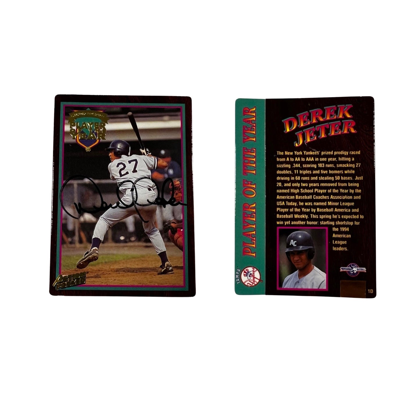 1995 Action Packed 24k Gold #1D Derek Jeter