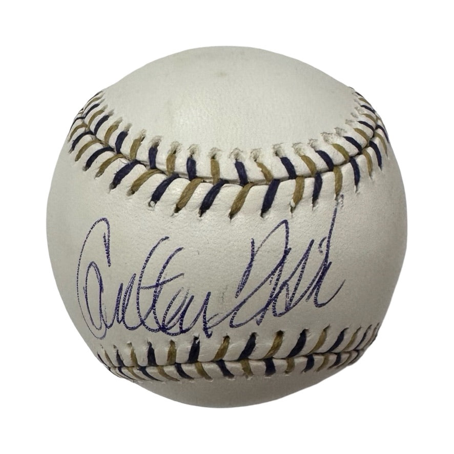 Carlton Fisk Autographed Boston Red Sox OMLB All Star Game 2002 Beckett BAS