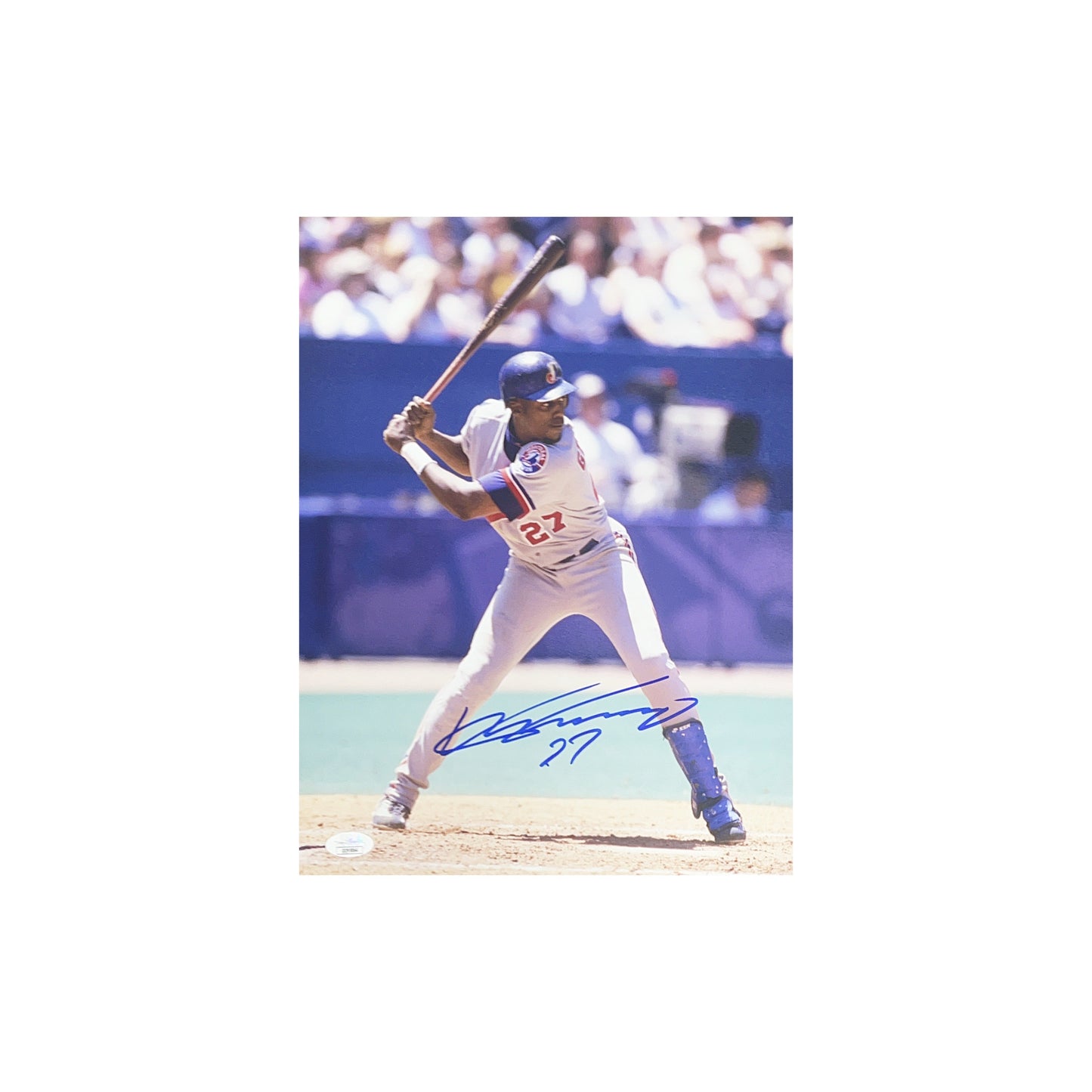 Vladimir Guerrero Sr. Autographed Montreal Expos At Bat 11x14 JSA