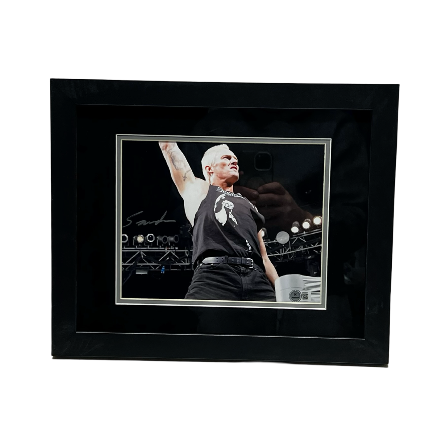 The Sandman Autographed Top Rope Pose Framed 8x10 Beckett