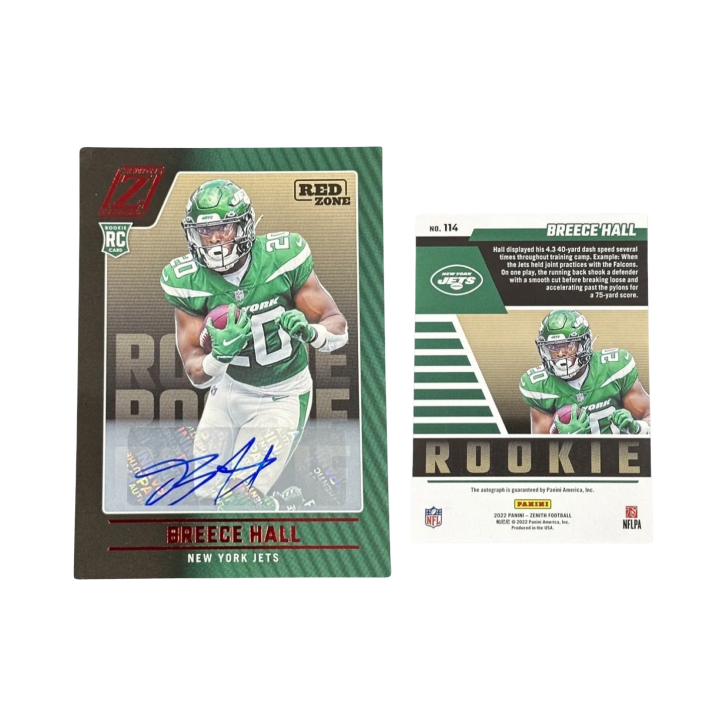 2022 Panini Zenith Red Zone Rookie Breece Hall #114