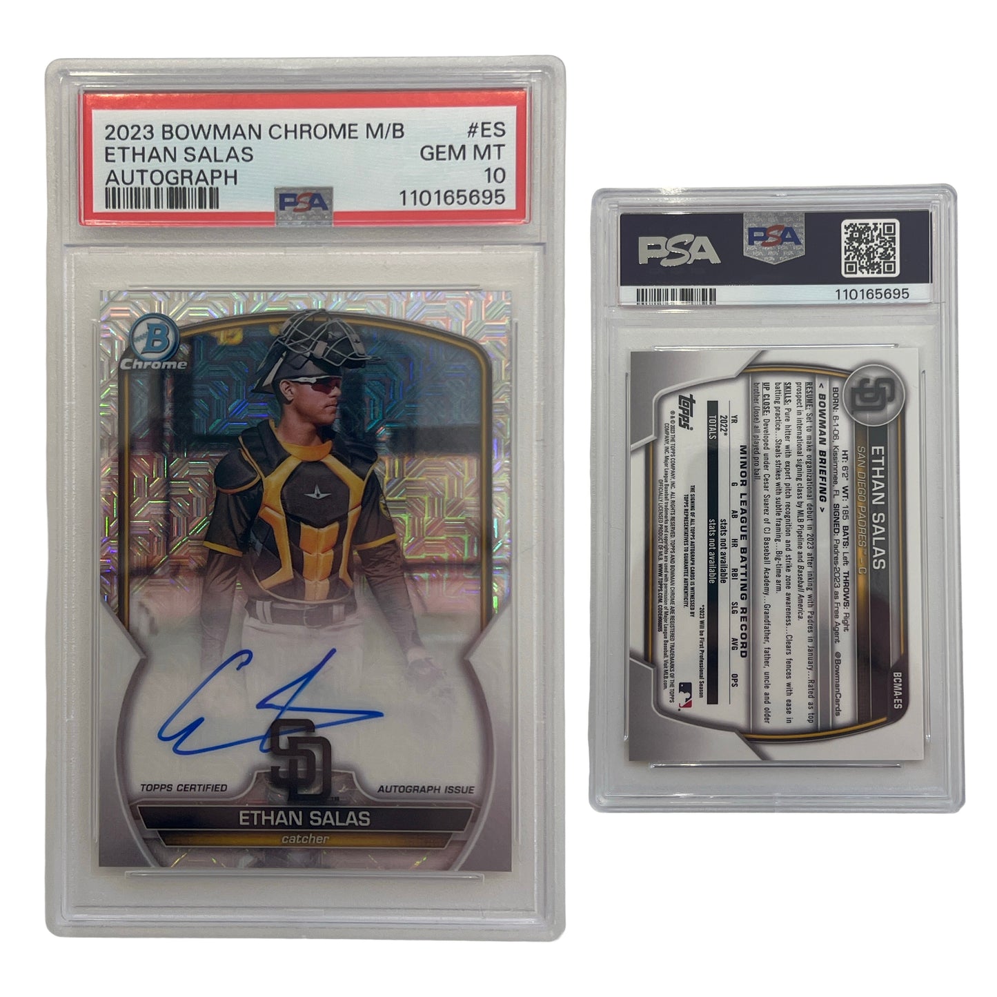 2023 Ethan Salas Bowman Chrome M/B Autograph #ES PSA GEM MT 10