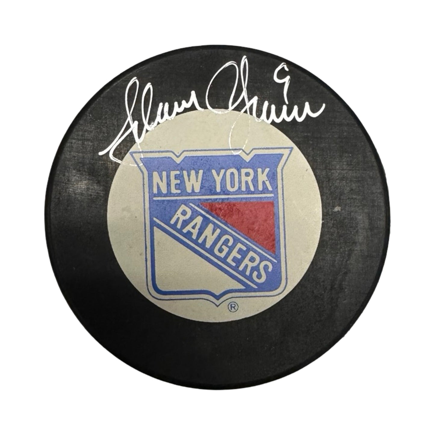 Adam Graves Autographed Long Signature Puck Beckett